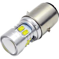 1pcs DC 6V BA20D LED Headlight Bulb Super Bright 5730 12SMD Chipset LED High Low Beam Motorcycle Headlight Bulb,6000K White