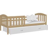 Lit Enfant Nilo 90x190 tiroir Pin - blanc