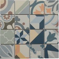 MOSAIQUE CIMENTO COLOR 1 PLAQUE 30 X 30 CM CASA LINEA