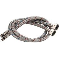 Tuyau flexible en acier inoxydable de 60 cm de long pour robinet de cuisine, eau chaude et froide