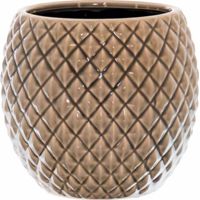 Seville Collection Diamond Planter - Ceramic - L19 x W19 x H20 cm - Grey