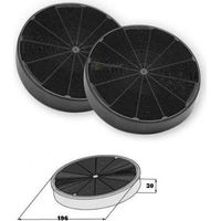 Castelli Filtre à charbon actif noir 2 pièces cuisine