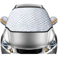 Pare-neige magnétique pour pare-brise de voiture, 8 aimants, universel toutes saisons, 4 couches de protection, convient à la neige, la glace, le gel et le soleil, orange, taille L