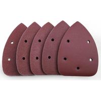 Lot de 50 feuilles abrasives pour ponceuse à souris – Assortiment grains 40/60/80/100/240 – 140mm x 90mm – Oxyde d'aluminium pour ponçage bois, métal, plastique – Tacklife