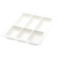 Agoform Besteckeinsatz Classico kürzbar 490x390x50,5mm, Kunststoff weiß