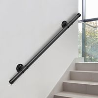 Einfeben – Rampe d'escalier antidérapante en acier galvanisé 100cm – Sécurisée pour intérieur et extérieur – Installation facile – Design moderne