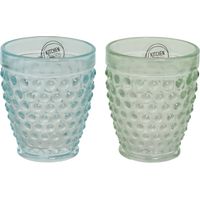 Wasserbecher aus transparentem Glas Spary, 2 verschiedene Farben