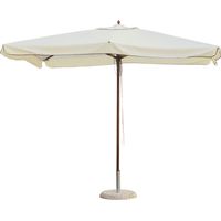 Ombrellone da Giardino 3x3 m Palo Ø48 mm in Legno Morel Ecrù