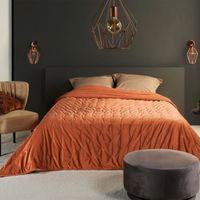 Jeté de lit PANDORE ORANGE 150x200 100%PO