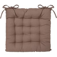 Galette de chaise gris taupe 38x38cm - Atmosphera créateur d'intérieur