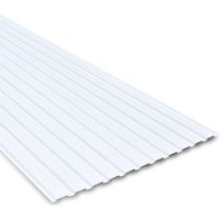 Bacacier – Tôle nervurée en acier laqué blanc 2100 x 1100 mm – Faible épaisseur 0.50 mm – Surface 2.31 m² – Fixation par vis 4.8*38 pour bois