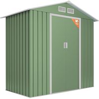 Gartenhaus Wasabi Light Green 2,57 m2 - 10 Jahre Garantie - 196x131x196cm Metall-Schuppen