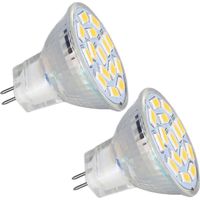 Ampoule halogène, ampoule halogène de remplacement 12 V et lot de 2 ampoules halogènes MR11 pour spot avec couvercle en verre.
