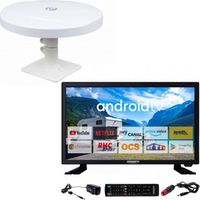 Pack TV LED 21.5" FULL HD – Antenne TNT omnidirectionnelle – 2 ports HDMI – Compatible 12/24/220V – Résolution 1920 x 1080 pixels – Antarion