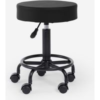 Ergonomischer Hocker drehbar gepolstert verstellbar Kosmetik Senzu. - Schwarz