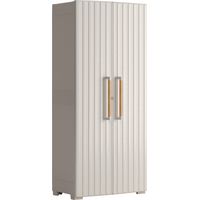 Dmora – Armoire de jardin 3 étagères – 2 portes – Dimensions 45x80x180 cm – Brun sable – Made in Italy