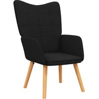 Chaise Chaise de relaxation Noir Tissu Chaise de salon 73611