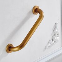 Barre d'appui de douche - Antidérapantes - 30 cm - Pour personnes âgées et enfants - Installation percée - Poignée en laiton - Rétro cuivre antidérapant - Pour salle de bain, baignoire, douche - Doré