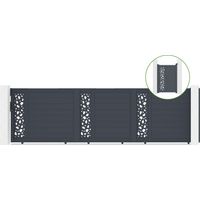 Puerta corredera 5m SUNNY H.140cm aluminio + cancela SUNNY H140 GRIS