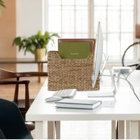 Porte revues en jacinthe deau - panier de rangement pour documents