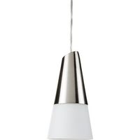 Suspension acier brossé opale Ø 92mm rail 1 allumage LED 6W 2700K 360lm GU10 230V IP20 LED ZIP SG Lighting