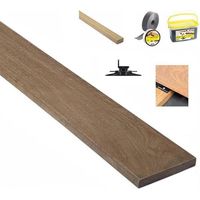 Kit terrasse 40m² en bois exotique IPE Longueur 1850mm avec clips inox, Lambourde, cale de ventilation, plot pvc et Bande bitumineuse