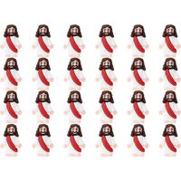 24x Oster-Jesus-Figuren, Jesus-Puppen aus Kunstharz, religiöse Gastgeschenke, Osterdekorationen, kleine Jesus-Figuren für Sonntagsbastelarbeiten-Red