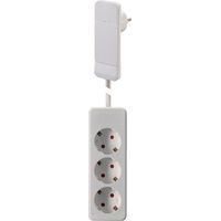 Multiprise GEBRO 104556, 3 prises, avec fiche plate SmartPlug, blanc