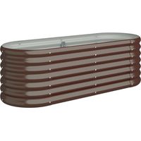 Hochbeet Verzinkter Stahl 114x40x36 cm Braun vidaXL