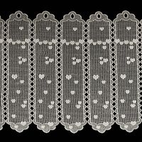 Brise bise en macramé au style romantique Ecru 90x45 cm
