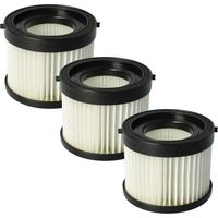 vhbw Filter Set 3x Filters Replacement for Milwaukee 4931454785 for Vacuum Cleaner - HEPA Filter, Allergy Filter