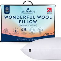 Slumberdown Wonderful Wool Pillow, Medium Support, 1 Pack