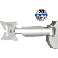 My Wall H9-4L - Soporte VESA de pared para televisores planos (25,4 cm a 76 cm, 10" a 30", soporta hasta 30 kg, distancia a la pared: 10-33 cm), color plateado