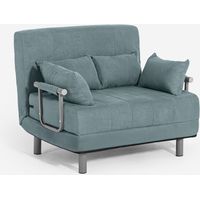 Sesselbett aus Stoff klappbar und platzsparend Deborah Twin Class - Hellblau