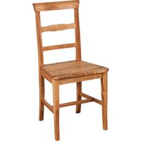 Sedia Country con struttura in faggio e seduta in legno massello di tiglio finitura naturale Made in Italy
