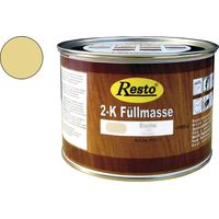 Resto 2K Füllmasse 500g Eiche hell, 2K Spachtel, Holzkitt, Holzspachtel auf Polyesterbasis, schnell trocknend, beizbar, überstreichbar