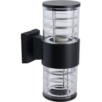 Luminaire d'extérieur haut et bas pour porche, applique murale extérieure moderne, luminaire extérieur noir pour patio, garage, jardin, porte d'entrée, entrée - 1 paquet