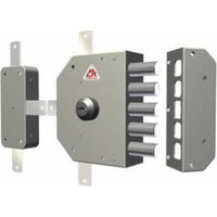 Serrure de sA curitA gauche CR 3300 avec clA et cylindre de pompe 5 boulons sans tiges
