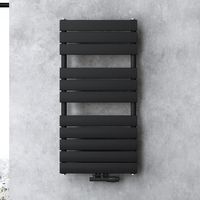 doporro Design Badheizung Flachheizkörper 100x60cm Anthrazit Paneelheizkörper Einlagig Horizontal Mittelanschluss Bad-Heizkörper