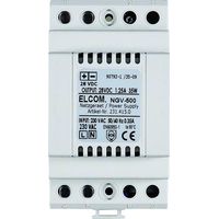 elcom Transformador de vídeo 2 hilos gris claro 28 VDC 1,25 A