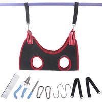 Hamac de toilettage pour animaux de compagnie, Élingue de toilettage pour chiens, Sac de contention pour chats et chiens, Accessoires de toilettage pour chiens, Noir Rouge, M