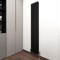 1800 x 272mm Double Designer Flat Panel Central Heating Radiator MATT BLACK