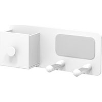 Support de Sèche-Cheveux, Porte Seche Cheveux sans Percage avec Range-Câbles, Support Auto-adhésif en Aluminium,Blanc