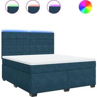 Maison Exclusive - Giroletto a Molle con Materasso Blu 180x200 cm in Velluto