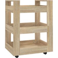 vidaXL Kitchen Trolley Sonoma Oak 60x45x80 cm Engineered Wood