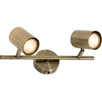 QAZQA Moderno Foco moderno de bronce inclinable 2 luces - Jeana Acero Alargada Adecuado para LED Max. 2 x 35 Watt