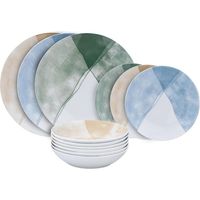 Set de 18 assiettes Abanico en porcelaine