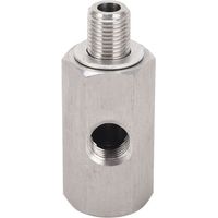 Sensor de presión de aceite M10x1.0, adaptador en T a M10, manómetro de línea de combustible del turbocompresor, acero inoxidable