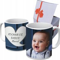 Mug photo personnalisé avec votre propre photo - Cadeau de Noël pour la fête des grands-parents