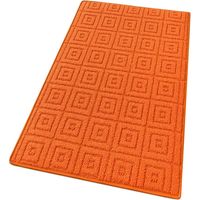 Tappeto Cucina 3D Arancione 100% Made in Italy Antiscivolo Tinta Unita Lavabile Morbido Assorbente In Varie misure - 57x145 cm